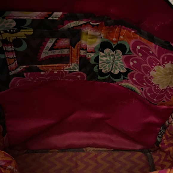 Vera Bradley Quilted Backpack in Pink, Orange, Aqua & Lime Floral Paisley - Picture 6 of 6